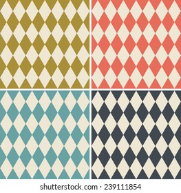seamless diamond wallpaper pattern set.