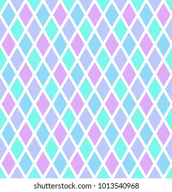 Seamless diamonds pattern. Abstract color geometric texture. Vector art.