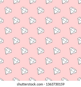 Seamless diamonds pattern. Background with geometric 3D shapes. Gentle pastel color.