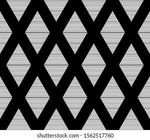 Seamless diamonds pattern. Geometric texture. Vector art.
