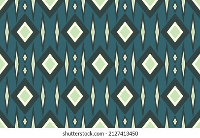 Seamless diamonds pattern. the geometric texture on a Dark Green background. Design For Print.