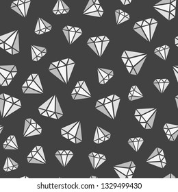 Seamless diamonds pattern, monochrome illustration. Wallpaper texture, graphic vector.