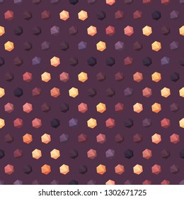 Seamless diamonds pattern. Multicolored background with geometric 3D shapes.