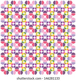 Seamless diamond-shaped texture stained-glass window 