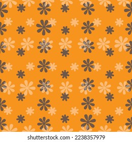 Patrón de pañales sin foco compuesto de flores. Las flores pequeñas blancas y negras se utilizan como elementos adecuados para el diseño de papel de fondo y envoltura.	