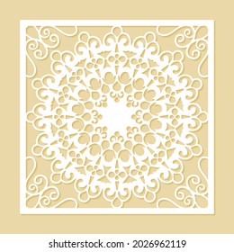 seamless die cut decorative pattern design template