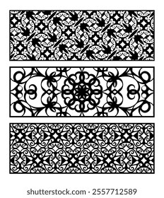 seamless die cut decorative pattern template