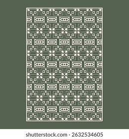 seamless die cut decorative pattern template