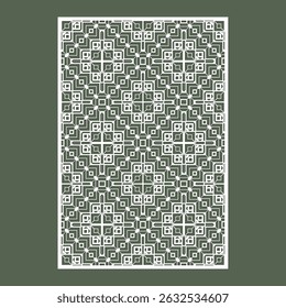 Plantilla de patrón decorativo troquelado sin costura