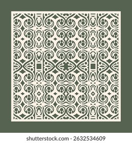 Plantilla de patrón decorativo troquelado sin costura
