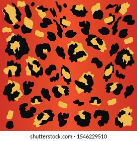 Seamless different colored leopard fur pattern design, pardus and panthera vector illustration background.