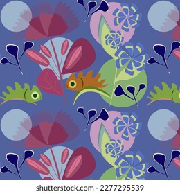 Seamless different cute vector illustration pattern