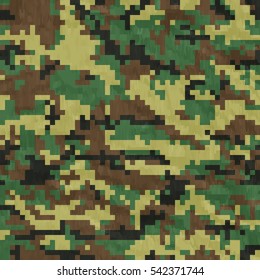Seamless, Digital Camouflage pattern vector