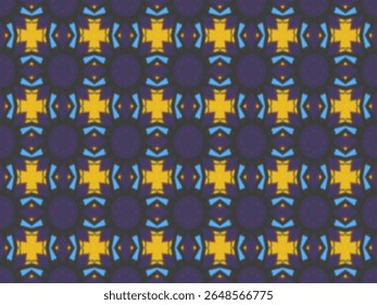 Seamless Digital Cloth Visual Endless Fashion Graphic Wallpaper Luxury Symmetric Shape Geometric Fabric Design Textile Decoration Tile Interior Art Perspective Background Texture Template Pattern.