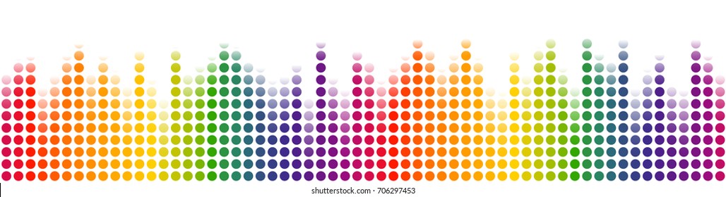 seamless digital equalizer background with color gradient