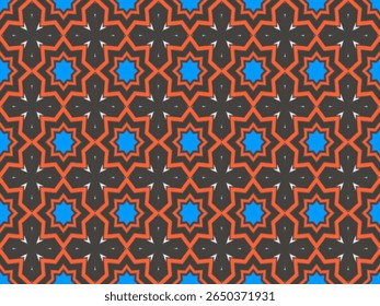 Seamless Digital Fabric Graphic Design Luxury Texture Endless Tile Visual Background Template Fashion Cloth Perspective Decoration Symmetric Geometric Art Interior Shape Textile Wallpaper Pattern.