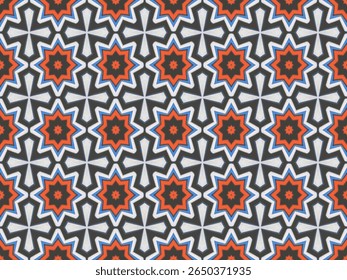 Seamless Digital Fabric Graphic Design Luxury Texture Endless Tile Visual Background Template Fashion Cloth Perspective Decoration Symmetric Geometric Art Interior Shape Textile Wallpaper Pattern.