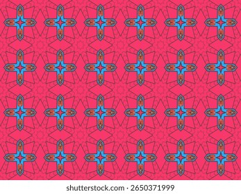 Seamless Digital Fabric Graphic Design Luxury Texture Endless Tile Visual Background Template Fashion Cloth Perspective Decoration Symmetric Geometric Art Interior Shape Textile Wallpaper Pattern.