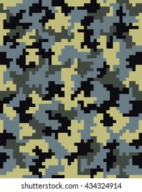 Seamless digital  fashion camouflage pattern, vector