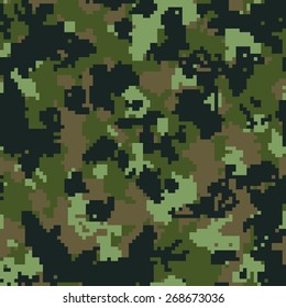 Seamless digital flora camouflage pattern vector