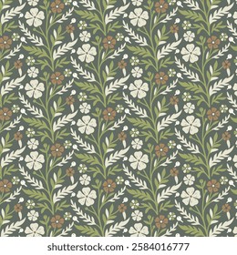 seamless digital floral pattern for wallpaper bedding fashion textiles and fabric design