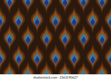 Seamless digital motif patterns woven, embroidered, ikat