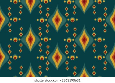 Seamless digital motif patterns woven, embroidered, ikat