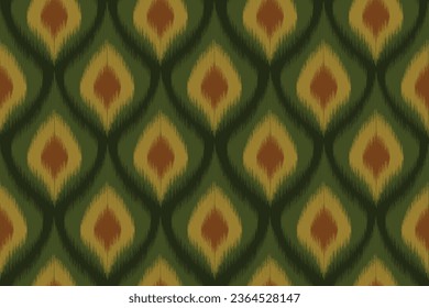 Seamless digital motif patterns woven, embroidered, ikat
