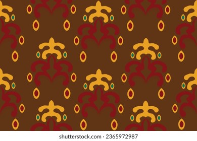 Seamless digital motif patterns woven, embroidered, ikat
