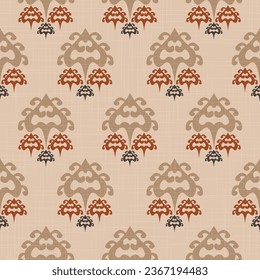 Seamless digital motif patterns woven, embroidered, ikat