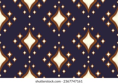 Seamless digital motif patterns woven, embroidered, ikat