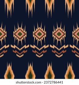 Seamless digital motif patterns woven, embroidered, ikat