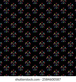 A seamless digital pattern featuring arranged vertically  perfectromantic fabric prints, wallpapers, or gift wrapping. Ideal for textiles, digital art, and decorative applications.