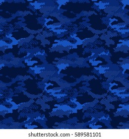 Seamless digital pixel fashion camouflage pattern. vector 