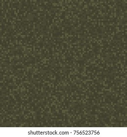 Seamless digital pixel forest green camouflage pattern vector