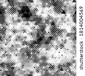 Seamless digital snow polar arctic pixel camo texture for army or hunting textile print. Vector digital military camouflage pattern. Snow white and gray color palette