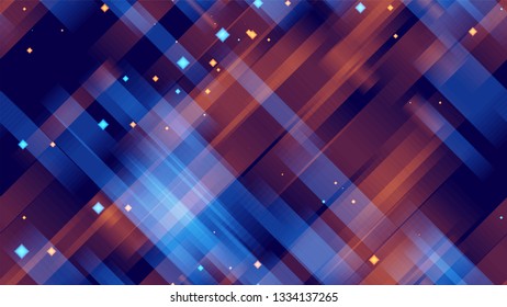 Seamless Digital Space Neon Background. Light Shapes Pattern. Bright Modern Print Design. Colorful Matrix Backdrop.