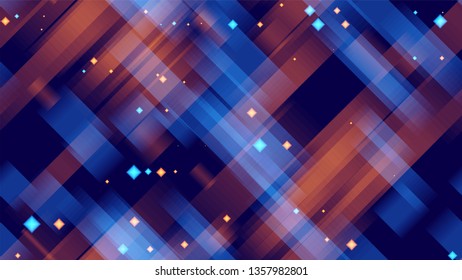 Seamless Digital Space Neon Background. Blurred Stripes Pattern. Digital Movement Pattern. Virtual Space Concept.