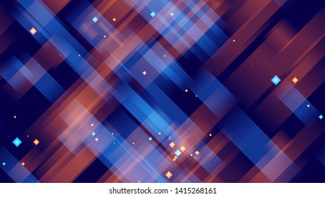 Seamless Digital Space Neon Background. Glow Shapes Texture. Neon Geometric Print Pattern. Big Data Concept.