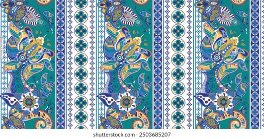seamless digital and textile design with pattern