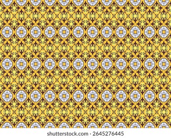 Seamless Digital Texture Design Graphic Interior Template Fabric Visual Shape Fashion Luxury Textile Art Geometric Symmetric Tile Decoration Cloth Endless Perspective Background Wallpaper Pattern.