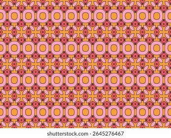 Seamless Digital Texture Design Graphic Interior Template Fabric Visual Shape Fashion Luxury Textile Art Geometric Symmetric Tile Decoration Cloth Endless Perspective Background Wallpaper Pattern.