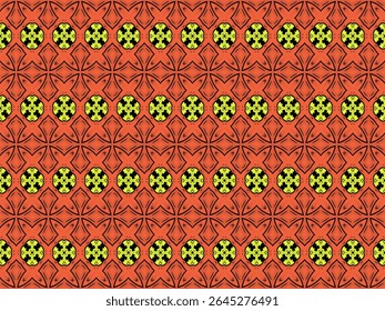 Seamless Digital Texture Design Graphic Interior Template Fabric Visual Shape Fashion Luxury Textile Art Geometric Symmetric Tile Decoration Cloth Endless Perspective Background Wallpaper Pattern.