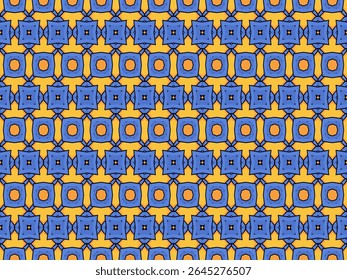 Seamless Digital Texture Design Graphic Interior Template Fabric Visual Shape Fashion Luxury Textile Art Geometric Symmetric Tile Decoration Cloth Endless Perspective Background Wallpaper Pattern.