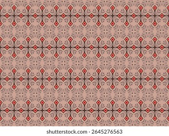 Seamless Digital Texture Design Graphic Interior Template Fabric Visual Shape Fashion Luxury Textile Art Geometric Symmetric Tile Decoration Cloth Endless Perspective Background Wallpaper Pattern.