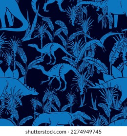 Seamless  Dino pattern, print for T-shirts, textiles, wrapping paper, web. Original design with t-rex,dinosaur .  grunge design for boys . 