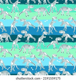 Seamless dinosaurs pattern, print for T-shirts, textiles, wrapping paper, web. 