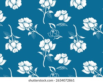 fundo de mergulho sem costura padrão floral abstrato minimalista ideal para tapete têxtil, capas e outros