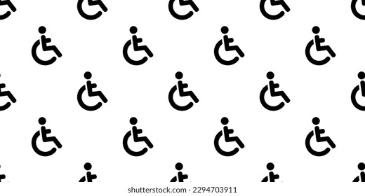 Patrón de icono de silla de ruedas incapacitada, que se repite vertical y horizontalmente