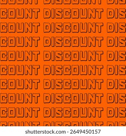 Patrón inconsútil del texto del descuento para el fondo promocional del diseño y de la comercialización